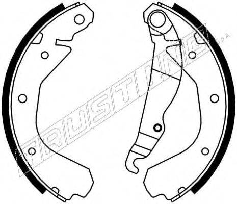TRUSTING 7008 Комплект гальмівних колодок
