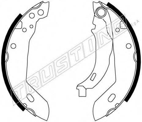 TRUSTING 7012 Комплект гальмівних колодок
