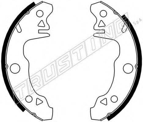 TRUSTING 7015 Комплект гальмівних колодок