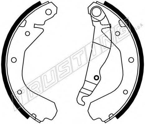 TRUSTING 7037 Комплект гальмівних колодок
