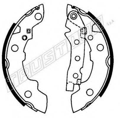 TRUSTING 7049 Комплект гальмівних колодок