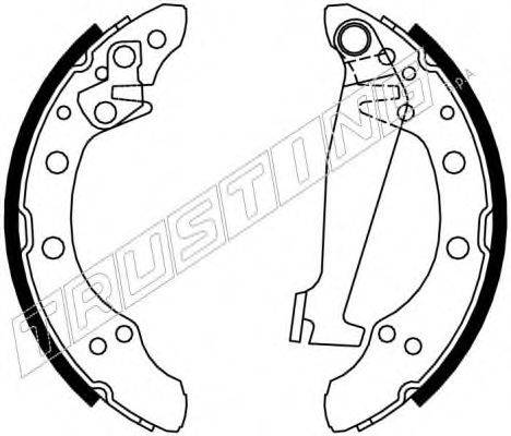 TRUSTING 7072 Комплект гальмівних колодок