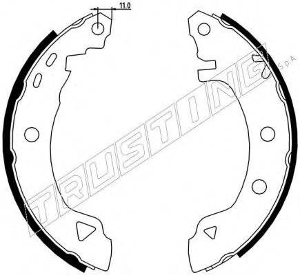 TRUSTING 7101 Комплект гальмівних колодок