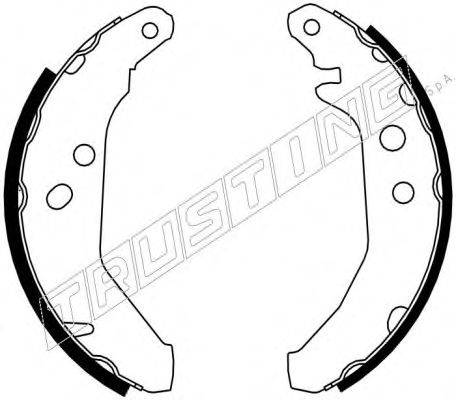 TRUSTING 7136 Комплект гальмівних колодок