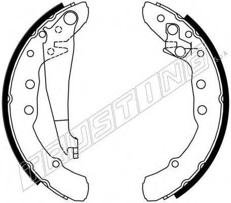 TRUSTING 7142 Комплект гальмівних колодок