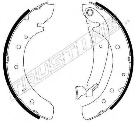 TRUSTING 7208 Комплект гальмівних колодок