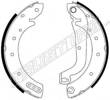 TRUSTING 7222 Комплект гальмівних колодок