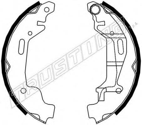 TRUSTING 7256 Комплект гальмівних колодок