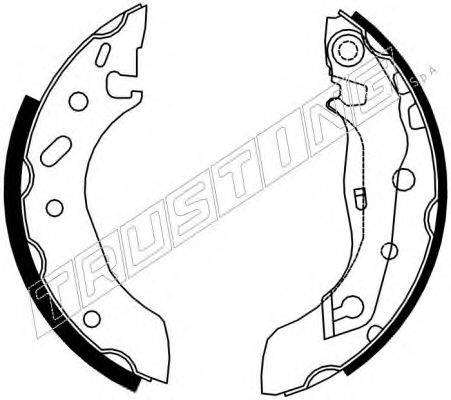 TRUSTING 7267 Комплект гальмівних колодок