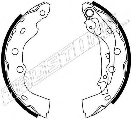 TRUSTING 7317 Комплект гальмівних колодок