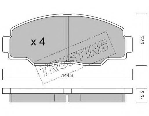 TRUSTING 7710 Комплект гальмівних колодок, дискове гальмо