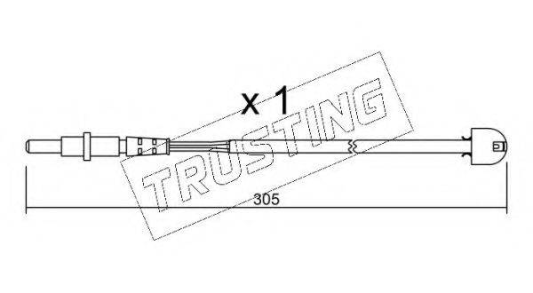 TRUSTING SU098 Сигналізатор, знос гальмівних колодок