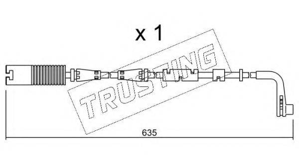 TRUSTING SU205 Сигналізатор, знос гальмівних колодок