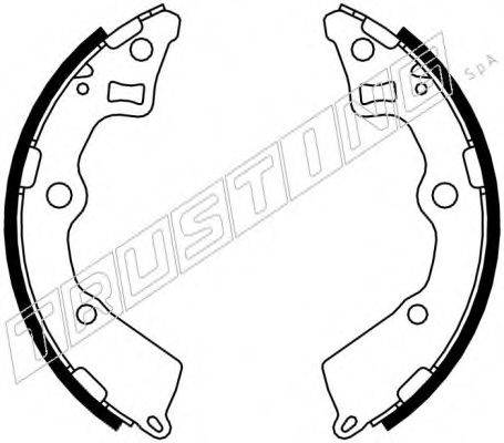 TRUSTING 049164 Комплект гальмівних колодок
