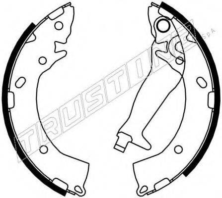 TRUSTING 7360 Комплект гальмівних колодок