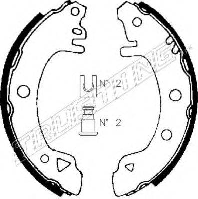 TRUSTING 7407 Комплект гальмівних колодок
