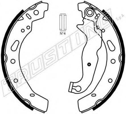 TRUSTING 040161 Комплект гальмівних колодок