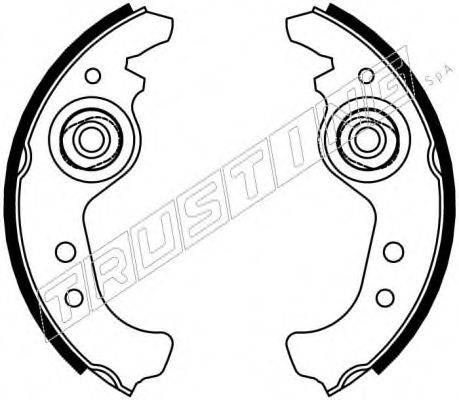TRUSTING 7428 Комплект гальмівних колодок