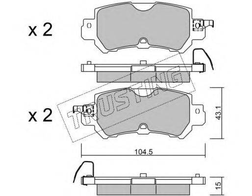 TRUSTING 9860 Комплект гальмівних колодок, дискове гальмо