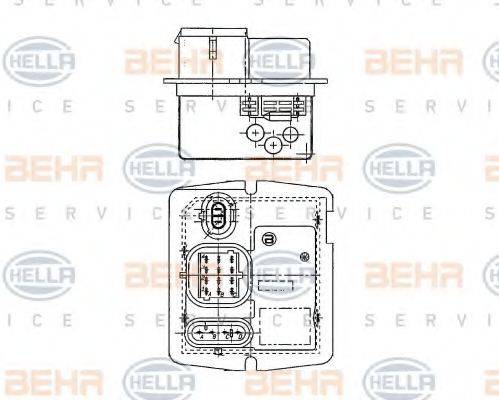 HELLA 9XX009122041 Опір, вентилятор салону