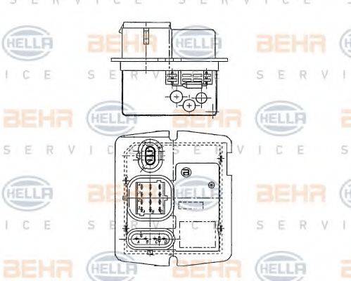 HELLA 9XX009122051 Опір, вентилятор салону