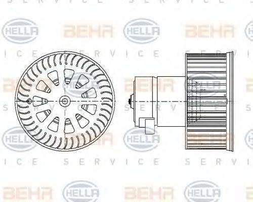 HELLA 8EW009157161 Вентилятор салону