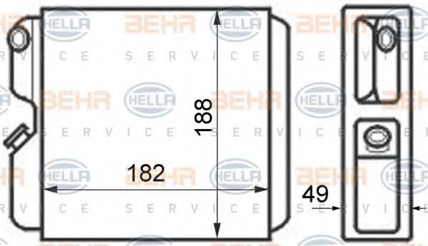 HELLA 8FH351024371 Теплообмінник, опалення салону