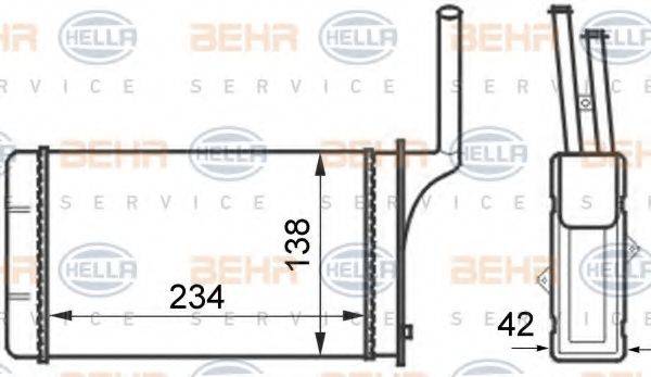 HELLA 8FH351024461 Теплообмінник, опалення салону