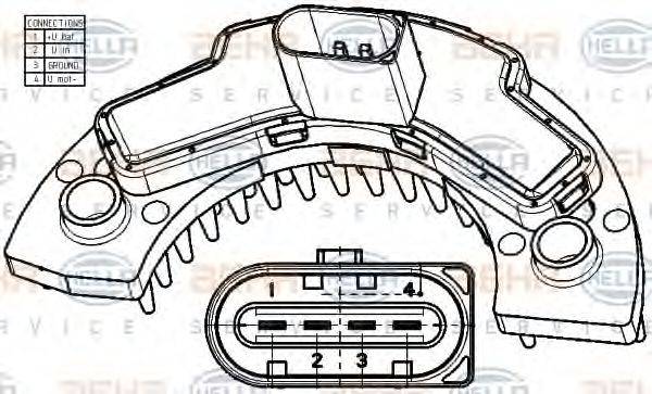 HELLA 5HL351029101 Регулятор, вентилятор салону