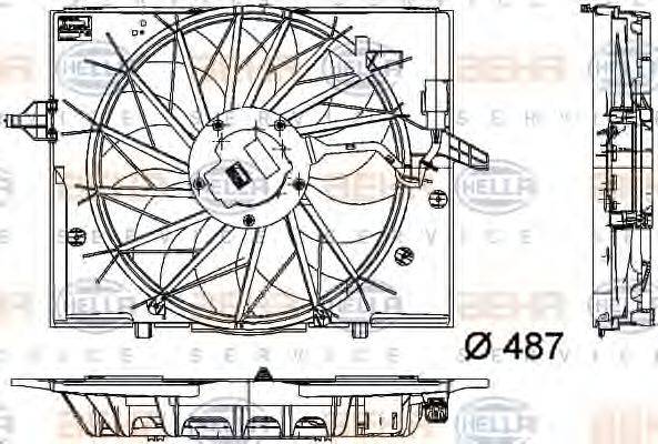 HELLA 8EW351034271 Вентилятор, охолодження двигуна