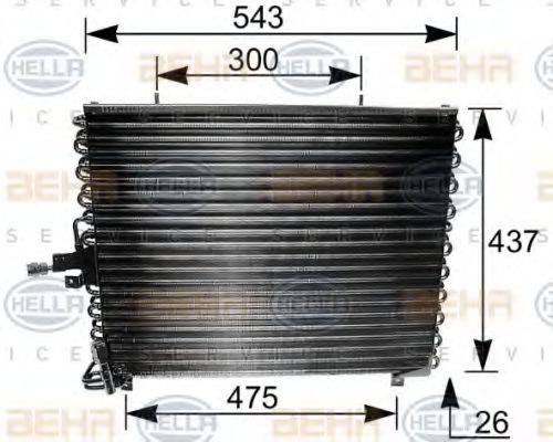 HELLA 8FC351035211 Конденсатор, кондиціонер