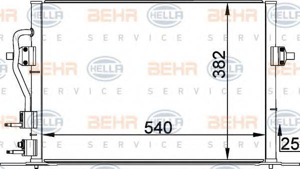 HELLA 8FC351035581 Конденсатор, кондиціонер