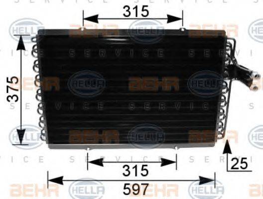 HELLA 8FC351036051 Конденсатор, кондиціонер