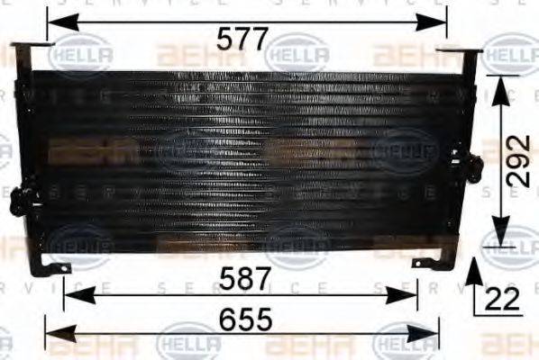 HELLA 8FC351036371 Конденсатор, кондиціонер