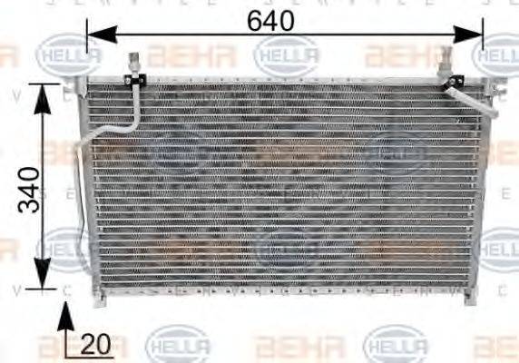 HELLA 8FC351036431 Конденсатор, кондиціонер