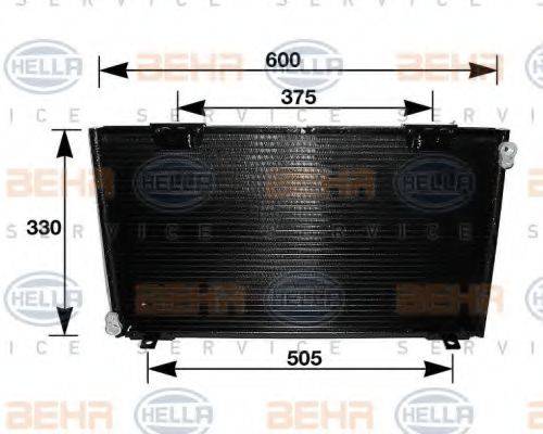 HELLA 8FC351036591 Конденсатор, кондиціонер