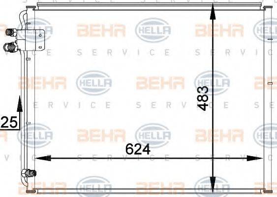 HELLA 8FC351036761 Конденсатор, кондиціонер