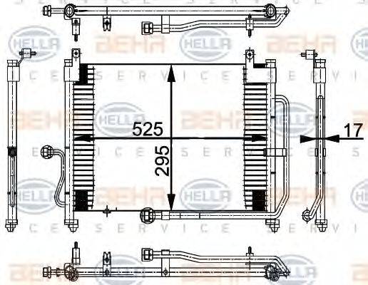 HELLA 8FC351037121 Конденсатор, кондиціонер