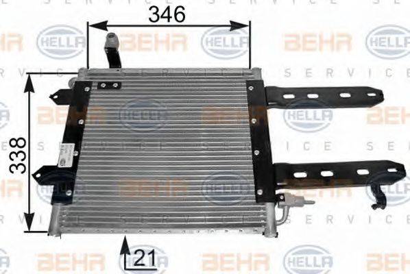 HELLA 8FC351037421 Конденсатор, кондиціонер