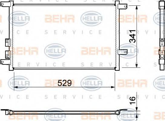 HELLA 8FC351037451 Конденсатор, кондиціонер