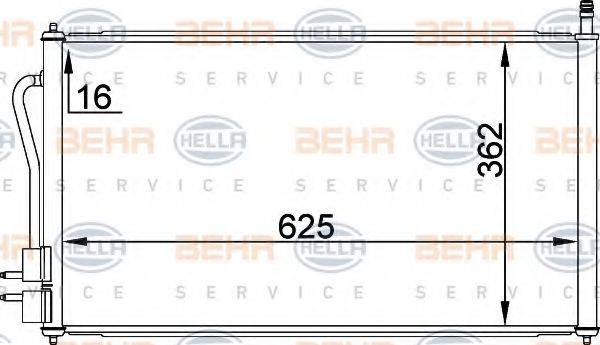 HELLA 8FC351037471 Конденсатор, кондиціонер