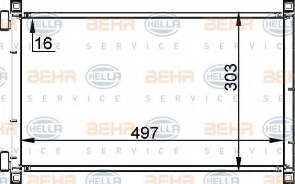 HELLA 8FC351038321 Конденсатор, кондиціонер