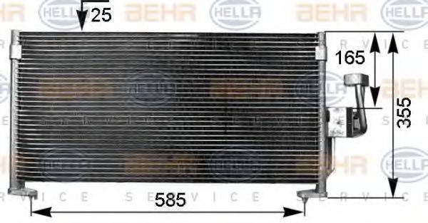 HELLA 8FC351038471 Конденсатор, кондиціонер