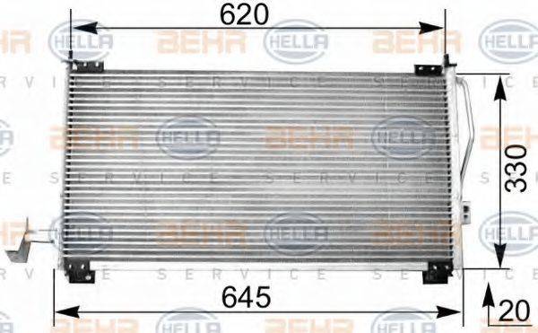 HELLA 8FC351038541 Конденсатор, кондиціонер