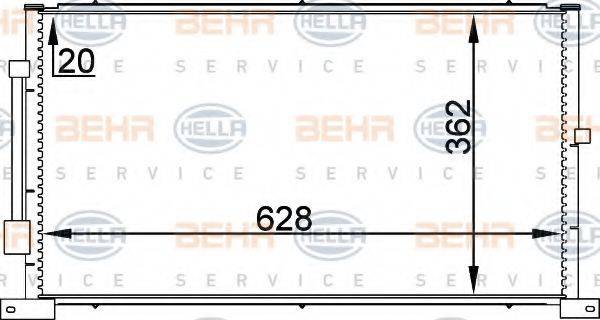 HELLA 8FC351038711 Конденсатор, кондиціонер