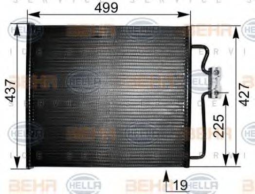 HELLA 8FC351038811 Конденсатор, кондиціонер