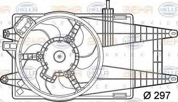 HELLA 8EW351039581 Вентилятор, охолодження двигуна