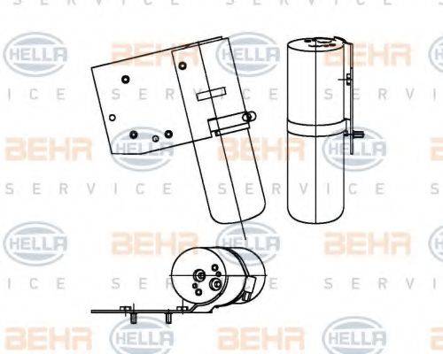 HELLA 8FT351198551 Осушувач, кондиціонер