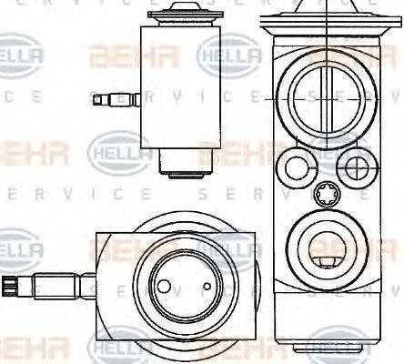 HELLA 8UW351234401 Розширювальний клапан, кондиціонер