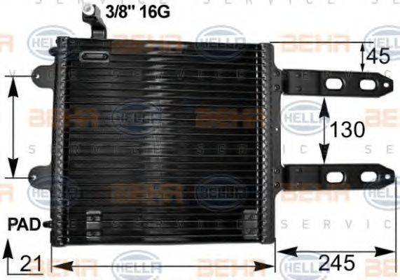 HELLA 8FC351300161 Конденсатор, кондиціонер